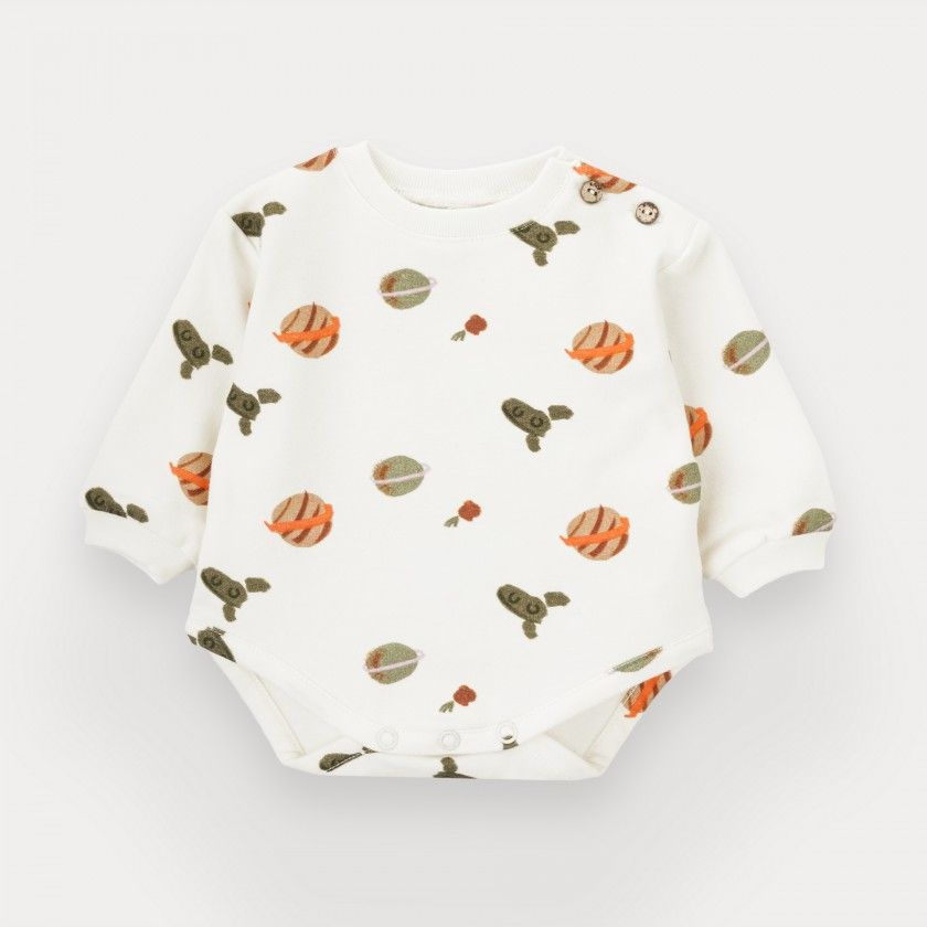 Body Little Astronaut de beb menino em algodo