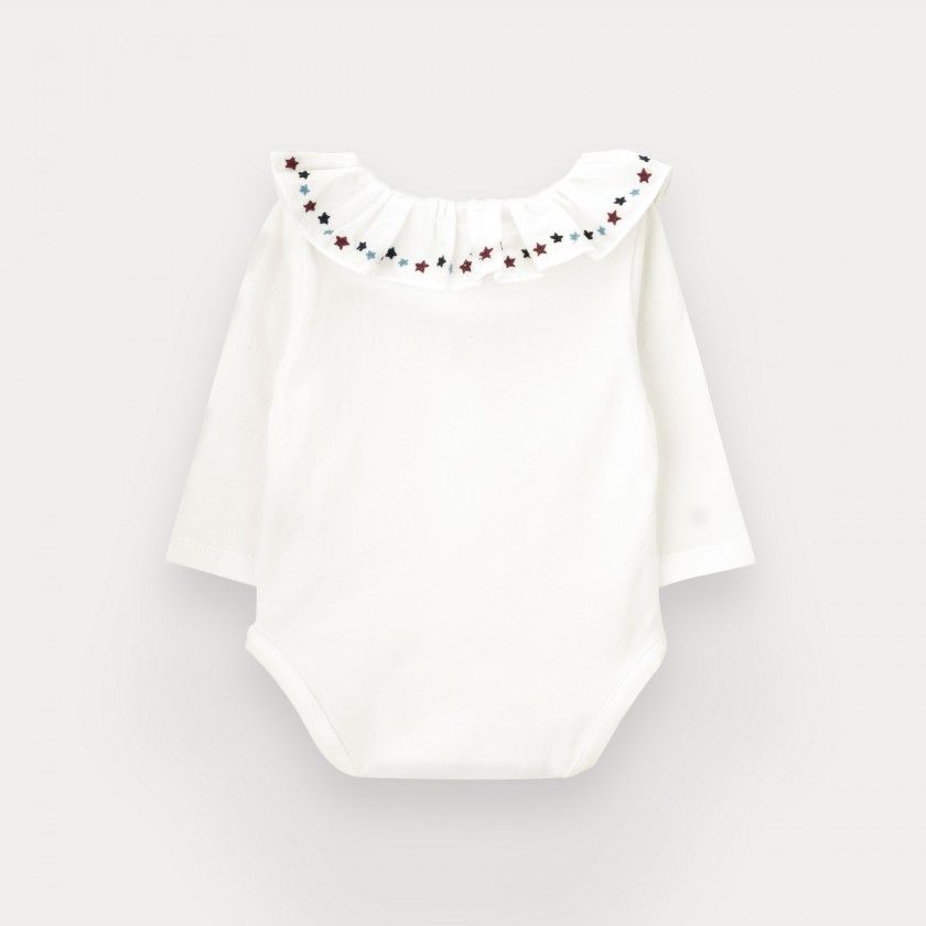 Body Jolly Stars de beb menina em algodo orgnico