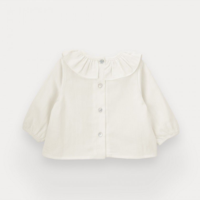 Blusa Esme de beb menina em algodo