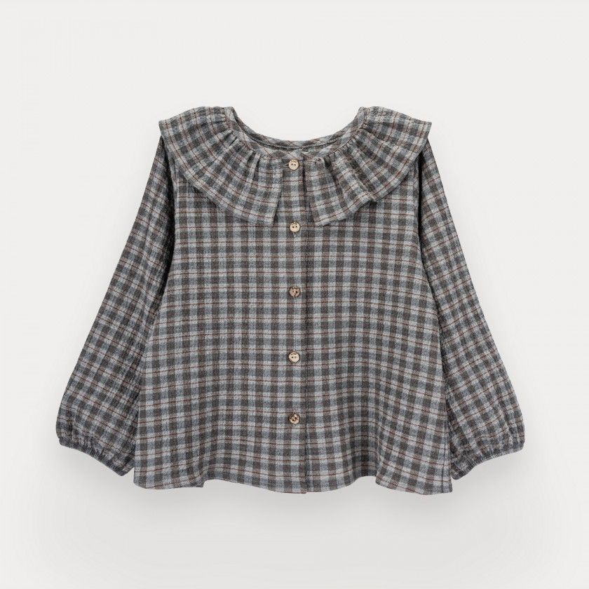 Blusa Lucia de menina em xadrez
