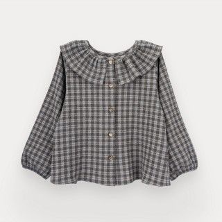 Blusa Lucia de menina em xadrez