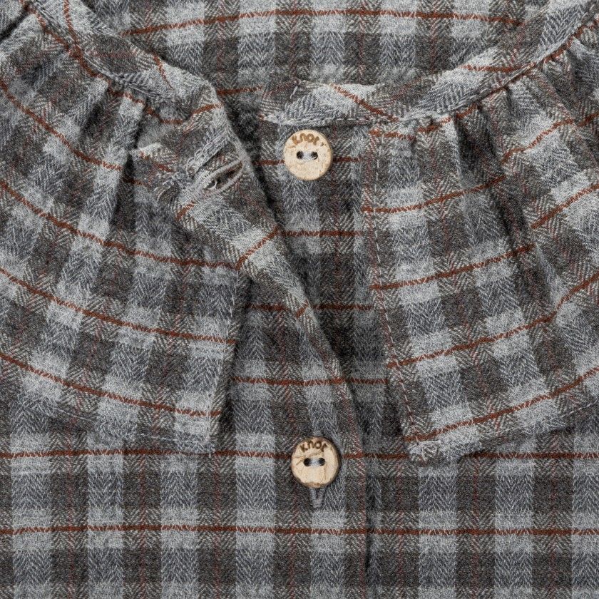 Blusa Lucia de menina em xadrez