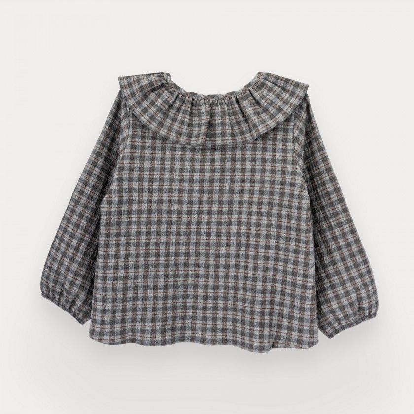 Blusa Lucia de menina em xadrez