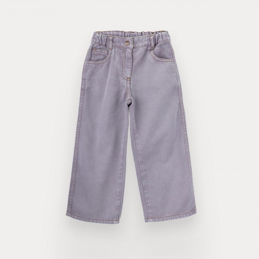 Millie trousers for girl in cotton twill