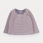 Blush Stripes knitted sweater for baby girl