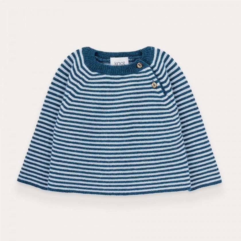 Camisola de malha Marine Stipes de beb menino