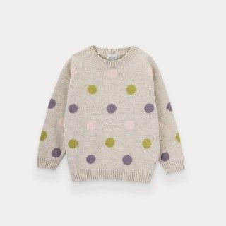 Polka Dots knitted sweater for girl