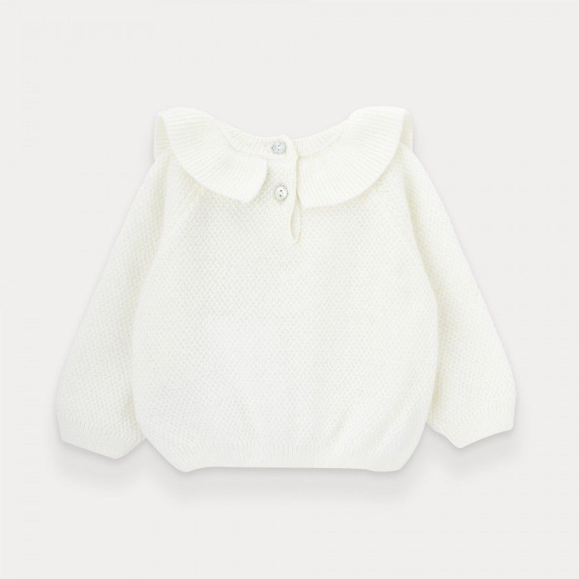 Camisola de malha Milkie Fluff de beb menina