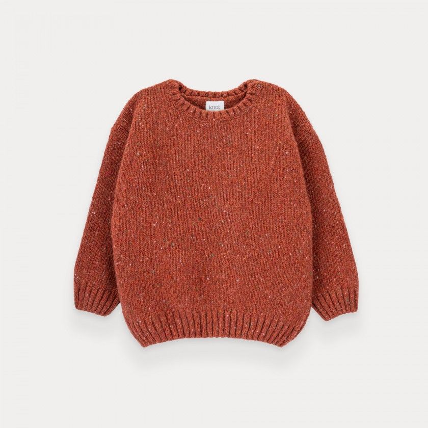 Twisted knitted sweater for kids
