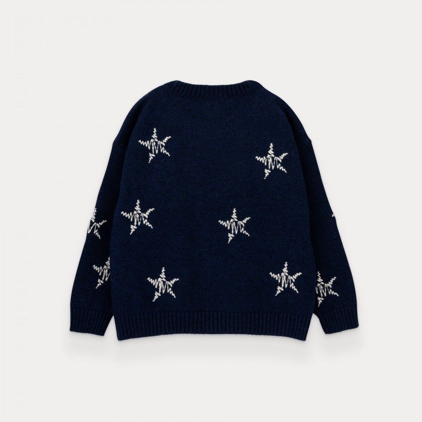 Camisola de malha Starry Night de menina