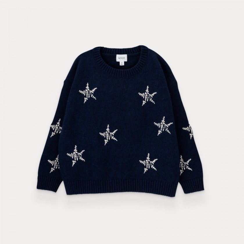 Camisola de malha Starry Night de menina