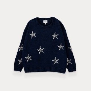 Camisola de malha Starry Night de menina