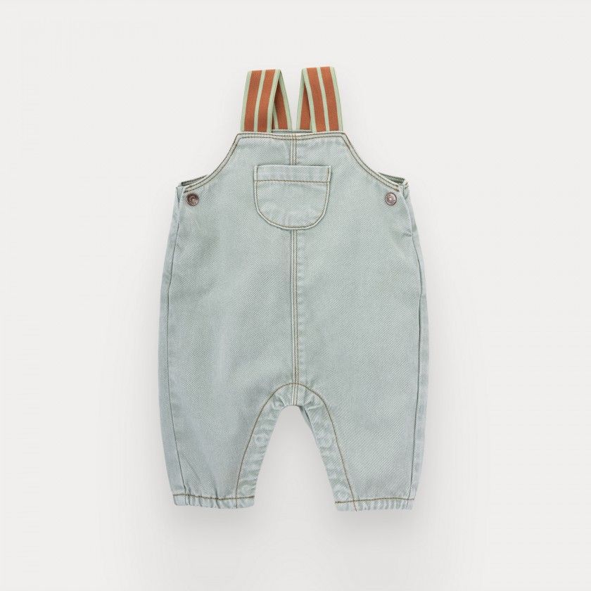 Casper overalls for baby in cotton twill