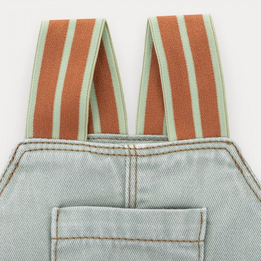 Casper overalls for baby in cotton twill