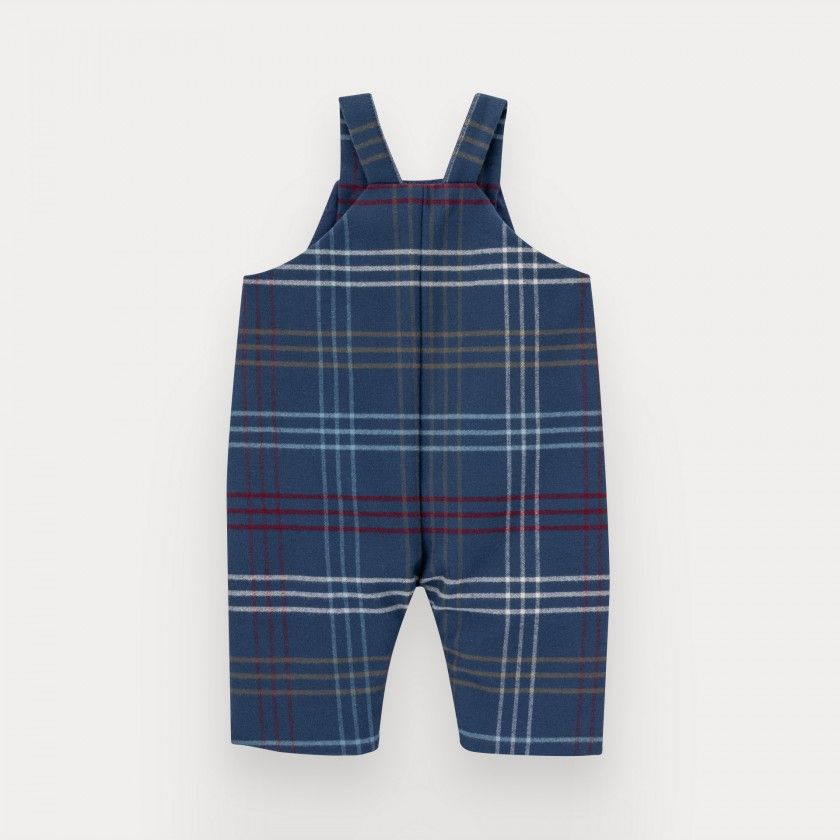 Mistletoe overalls for baby boy in checks