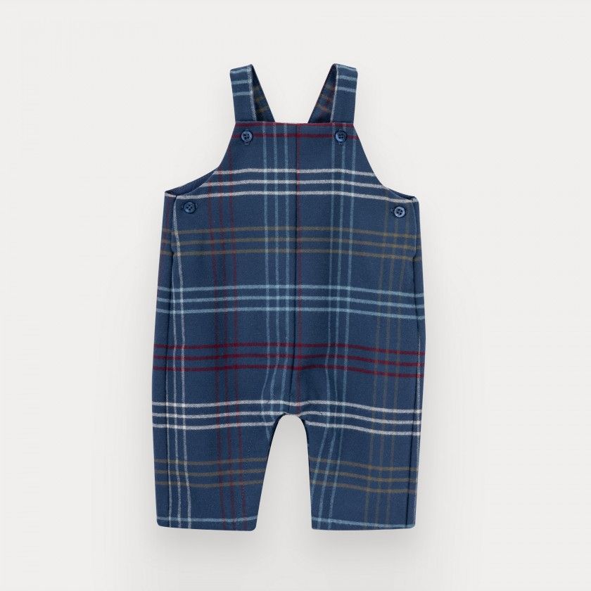 Mistletoe overalls for baby boy in checks