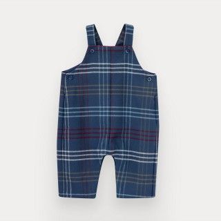 Mistletoe overalls for baby boy in checks