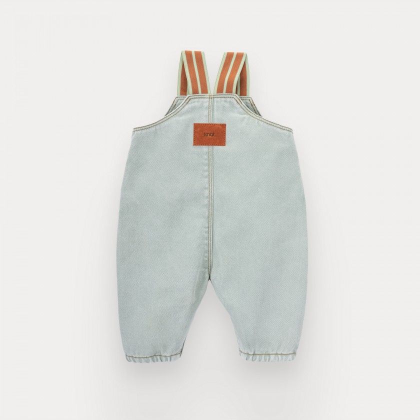 Casper overalls for baby in cotton twill
