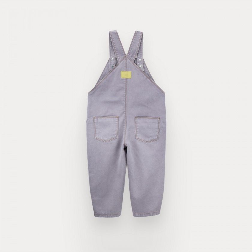 Milla overalls for girl in cotton twill