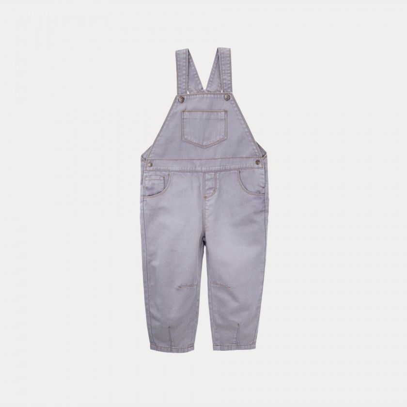Milla overalls for girl in cotton twill