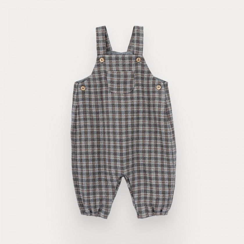 Salvatore overalls in baby boy in checks