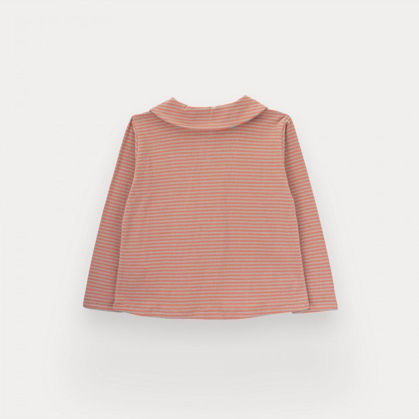 Polo Cherrie Stripes de menina em algodo