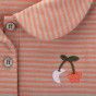 Polo Cherrie Stripes de menina em algodo