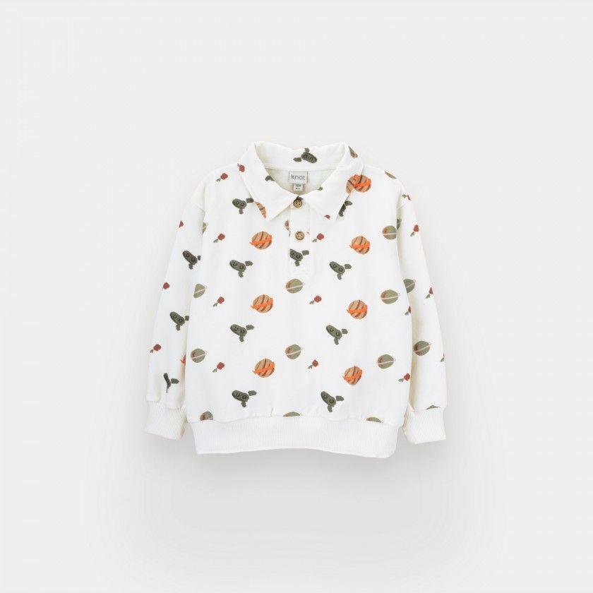 Moon Journey polo for boy in cotton