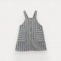 Posie pinafore dress for girl in cotton twill