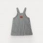 Posie pinafore dress for girl in cotton twill