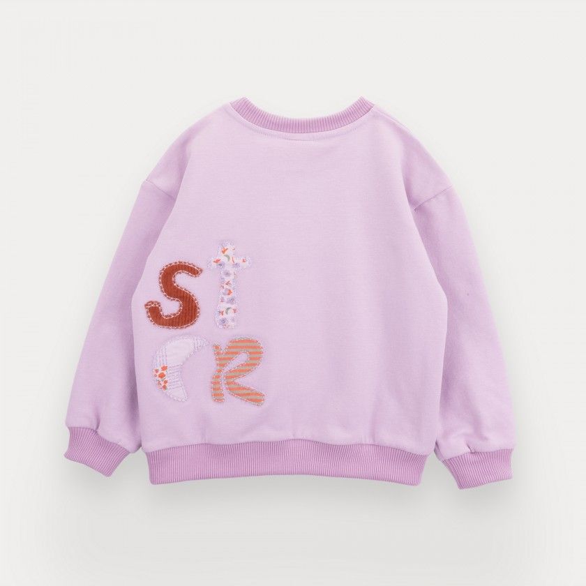 Moon Star sweatshirt for girl in cotton