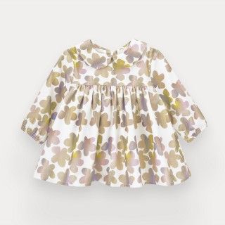 Vestido Belle de beb menina em bombazine estampada