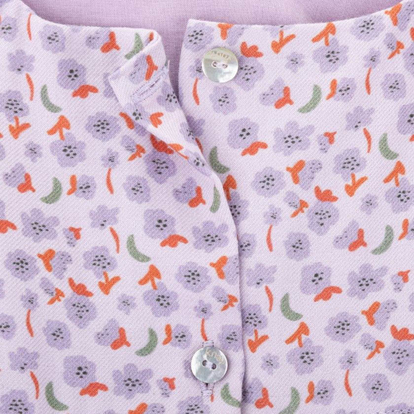 Vestido Suzie de menina em algodo estampado