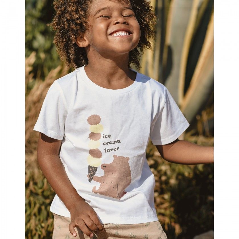 Bear T-shirt for boys in cotton