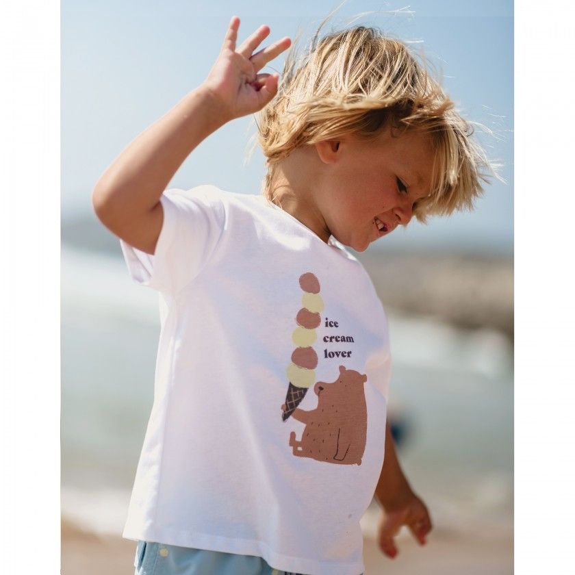 Bear T-shirt for boys in cotton
