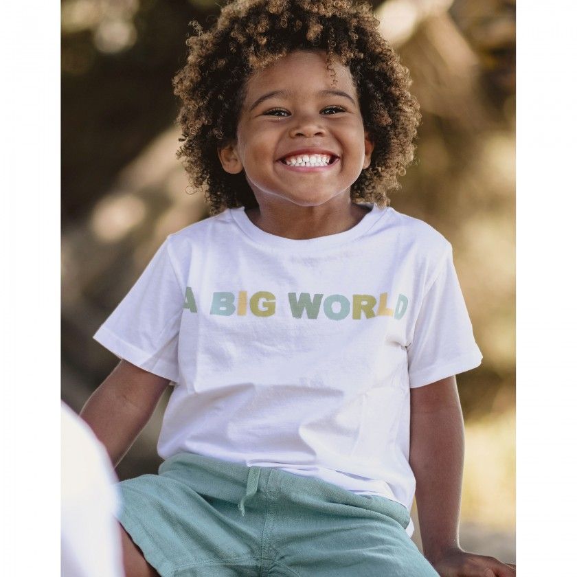 Big World T-shirt for boys in cotton