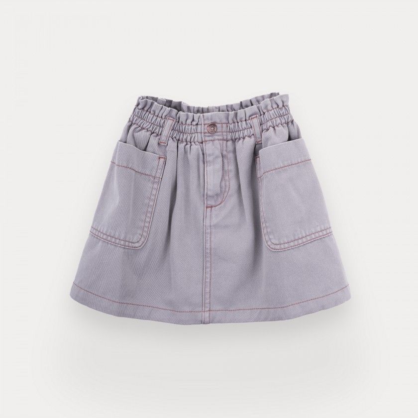 Gracie skirt for girl in cotton twill