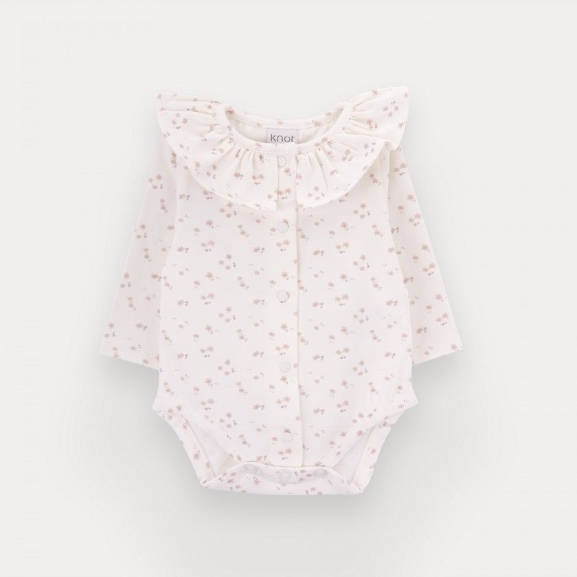 Body Sprinkle de beb menina estampado em algodo orgnico