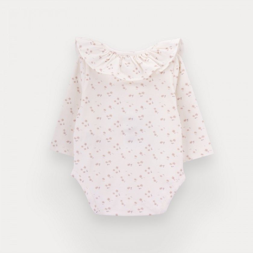 Body Sprinkle de beb menina estampado em algodo orgnico