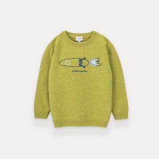 Rocket Ship knitted sweater for boy