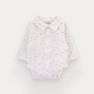 Galaxy Glow bodysuit for baby boy printed in organic cotton