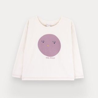 Lady Moon T-Shirt for girl in organic cotton
