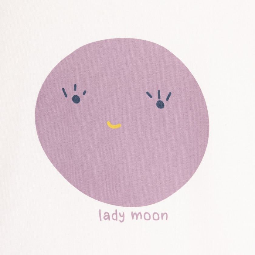 T-Shirt Lady Moon de menina em algodo orgnico