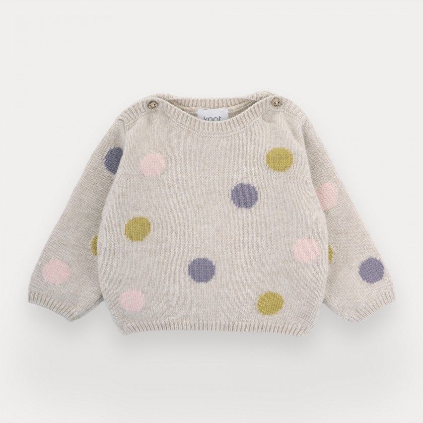 Bubble Moon knitted sweater for baby girl