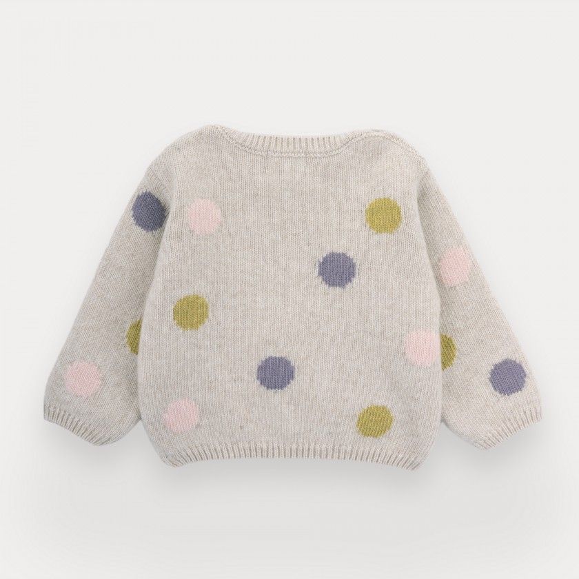 Bubble Moon knitted sweater for baby girl