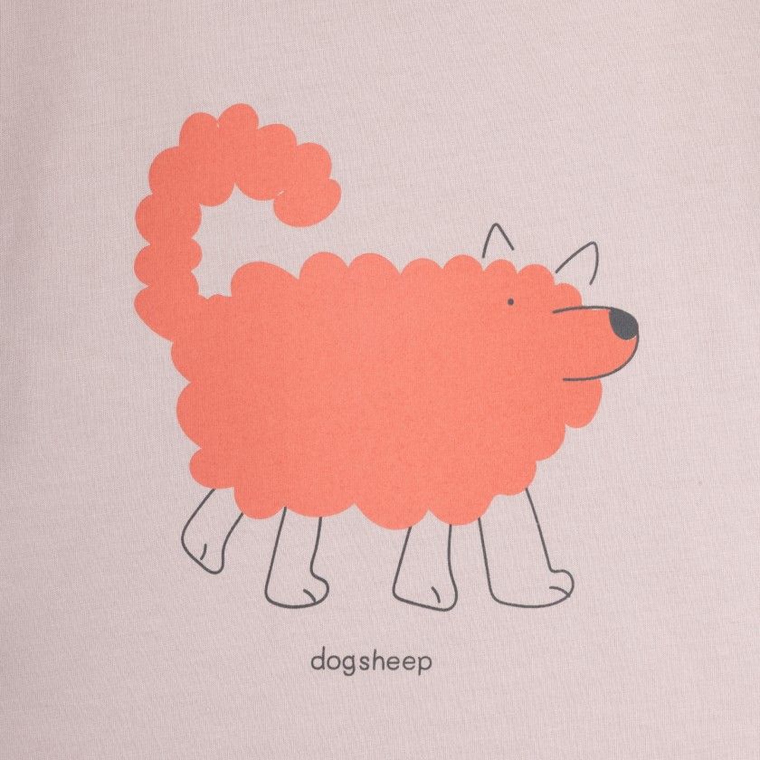 T-Shirt Dog Sheep de menino em algodo orgnico