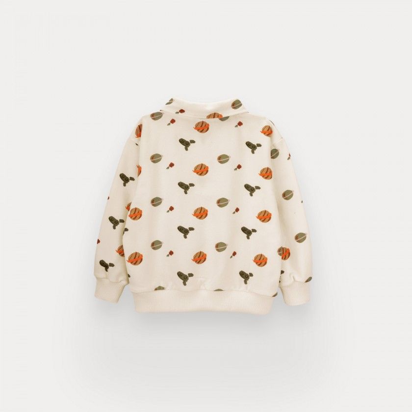 Polo Moon Journey de menino em algodo