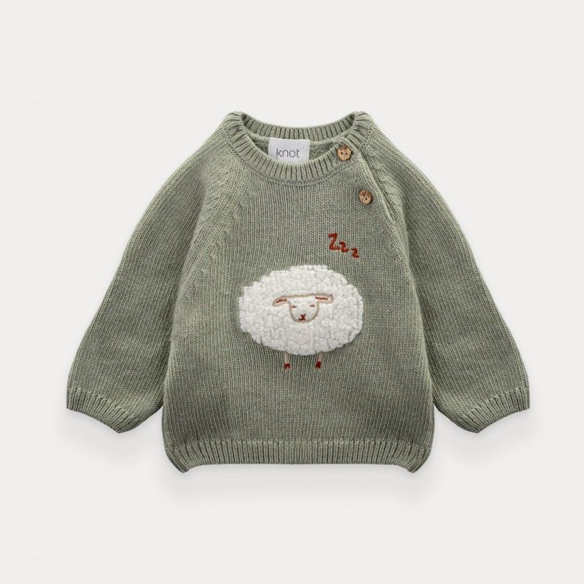 Camisola de malha Sage Cloud de beb
