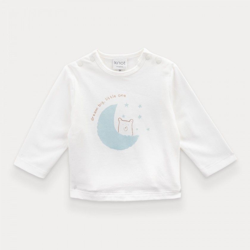 T-Shirt Celestial Bear de beb menino em algodo orgnico