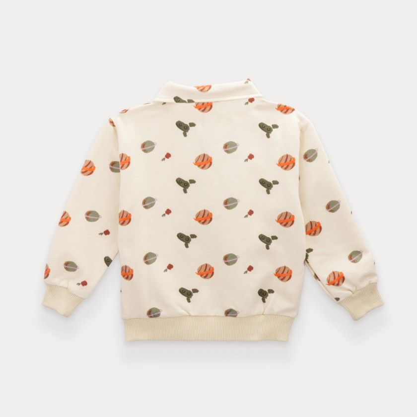 Polo Moon Journey de menino em algodo